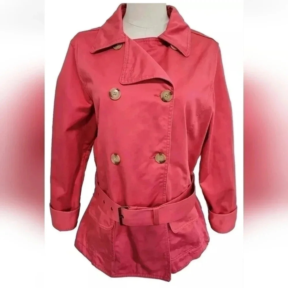 Old Navy Womens Pea Coat Double Breasted Jacket Size L Long Sleeve